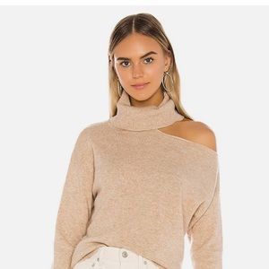 Paige Raundi cut out sweater OATMEAL